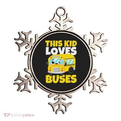 This Loves Buses Birthday Yellow School Bus Lover Ornament