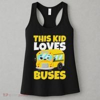 This Loves Buses Birthday Yellow School Bus Lover Women's Tank Top thumb 3
