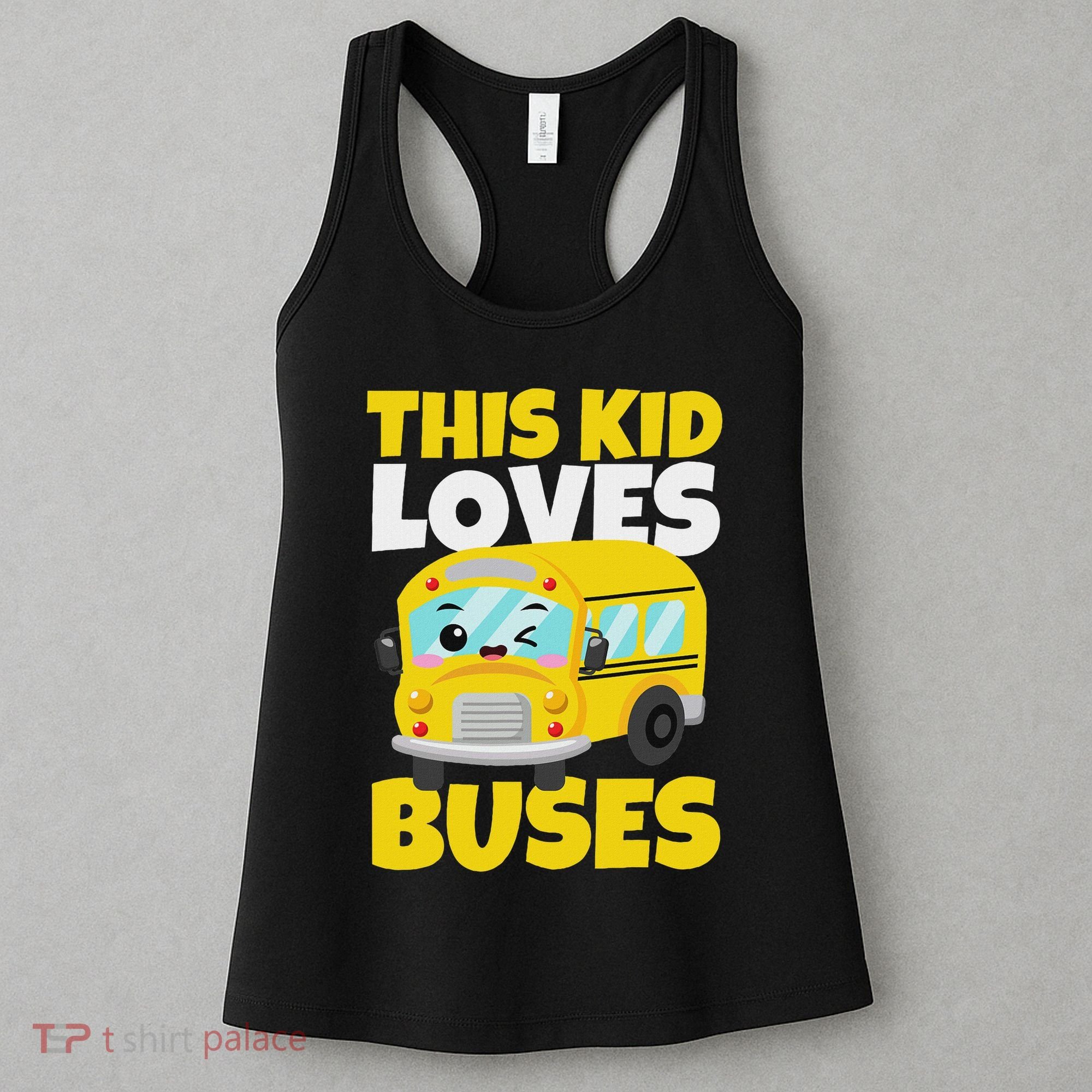 This Loves Buses Birthday Yellow School Bus Lover Women's Tank Top