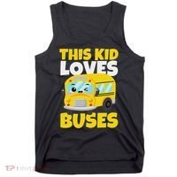 This Loves Buses Birthday Yellow School Bus Lover Tank Top thumb 0