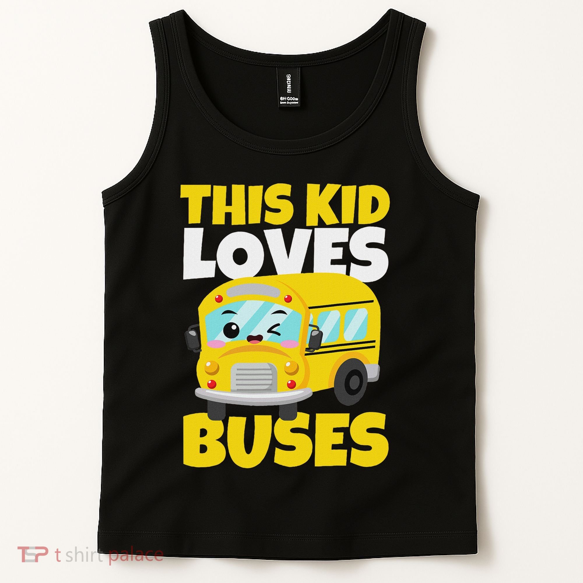 This Loves Buses Birthday Yellow School Bus Lover Tank Top