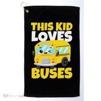 This Loves Buses Birthday Yellow School Bus Lover Golf Towel thumb 0