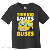 This Loves Buses Birthday Yellow School Bus Lover Toddler T-Shirt thumb 0