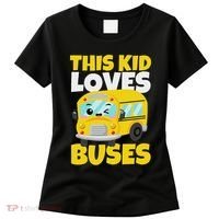 This Loves Buses Birthday Yellow School Bus Lover Women's T-Shirt thumb 0