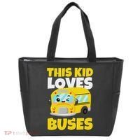 This Loves Buses Birthday Yellow School Bus Lover Tote Bag thumb 0