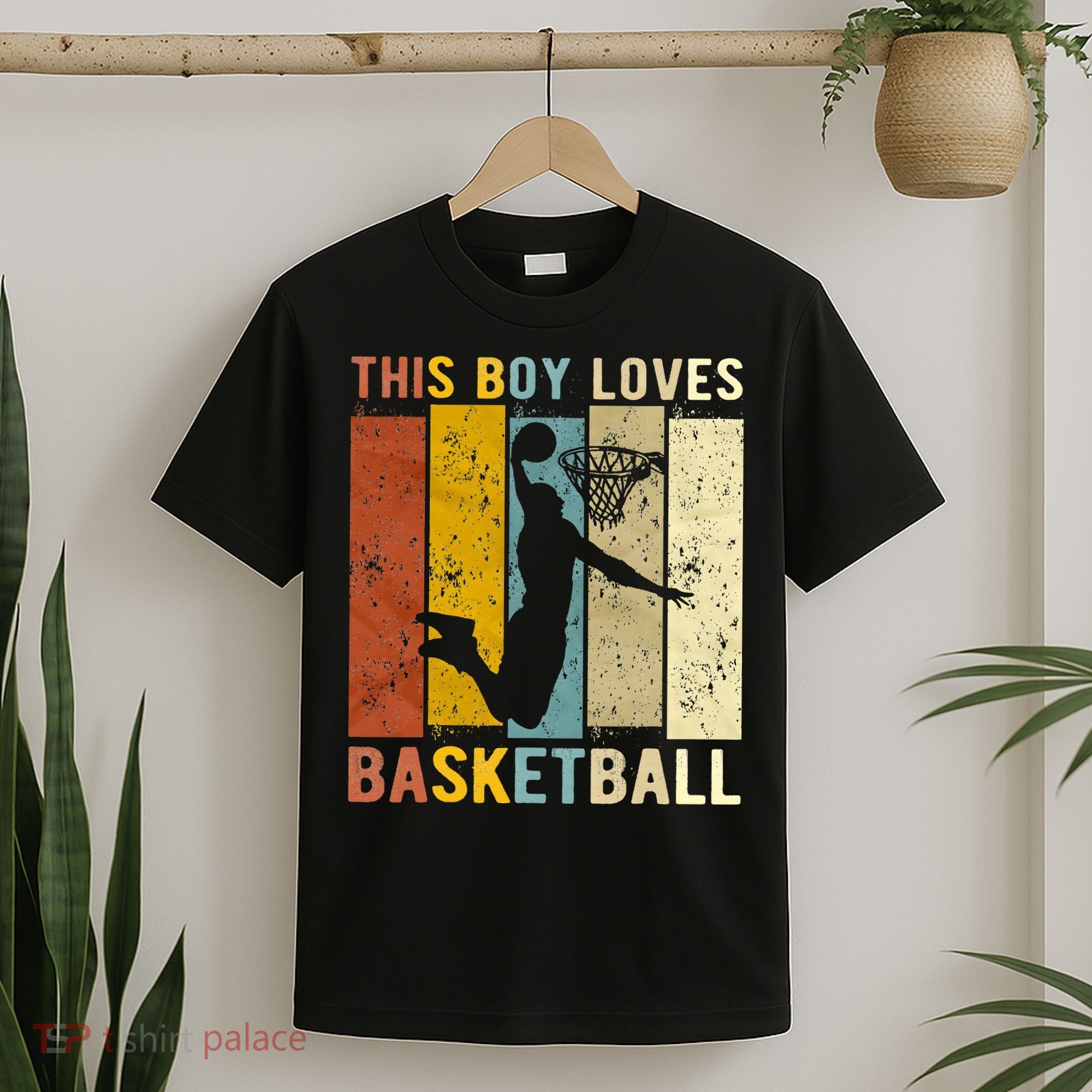 This  Loves Basketball Boys Basketball T-Shirt