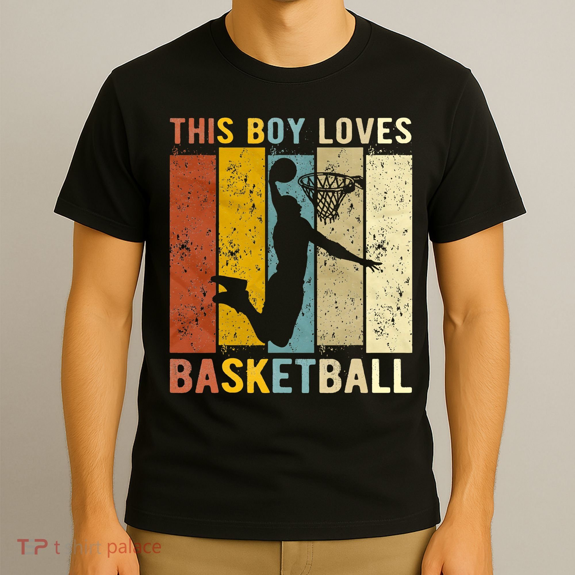 This  Loves Basketball Boys Basketball T-Shirt