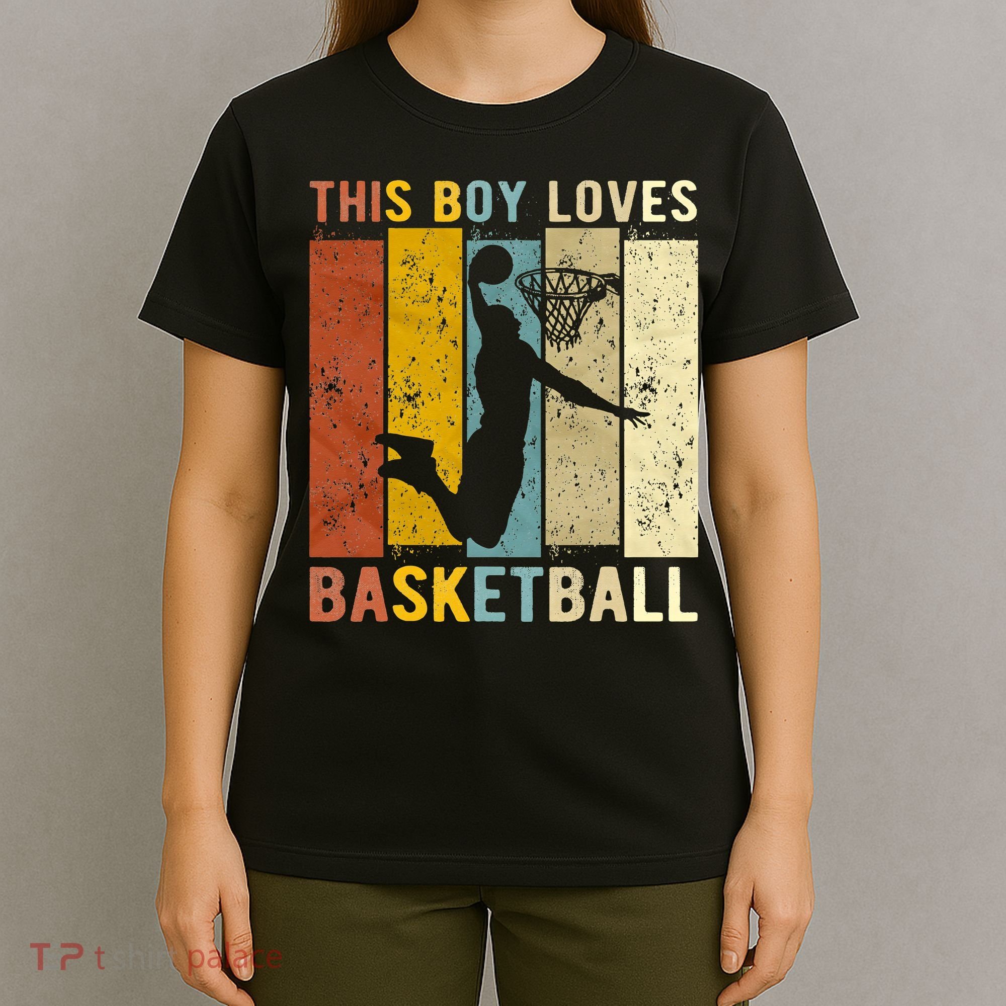This  Loves Basketball Boys Basketball T-Shirt
