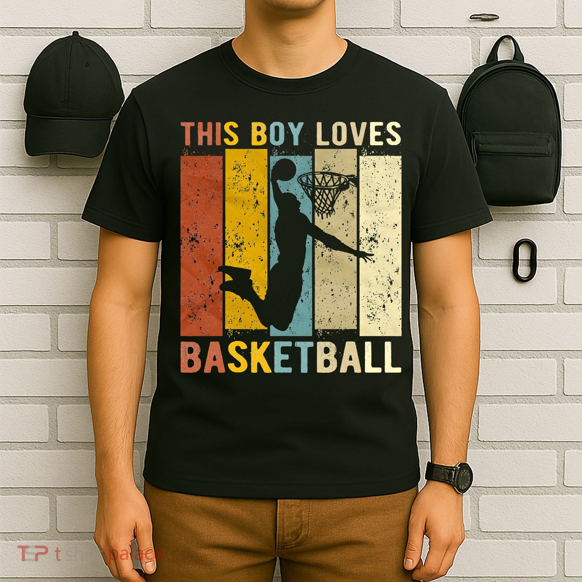 This  Loves Basketball Boys Basketball T-Shirt