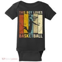This  Loves Basketball Boys Basketball Baby Bodysuit thumb 0