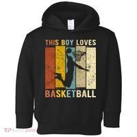 This  Loves Basketball Boys Basketball Toddler Hoodie thumb 0