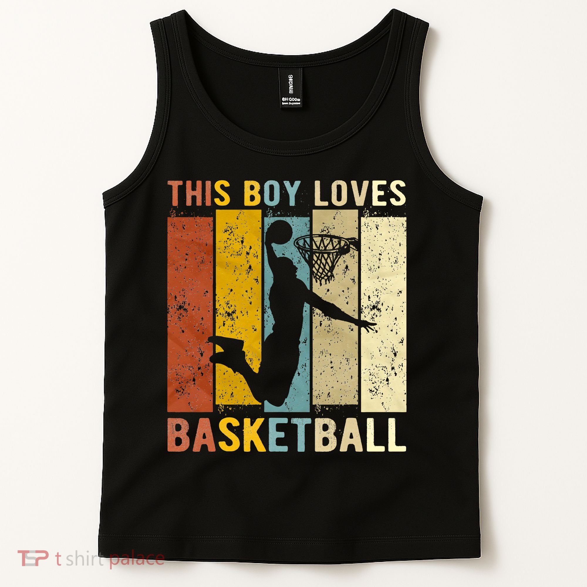 This  Loves Basketball Boys Basketball Tank Top