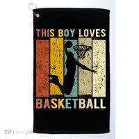 This  Loves Basketball Boys Basketball Golf Towel thumb 0