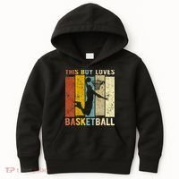This  Loves Basketball Boys Basketball Kids Hoodie thumb 0