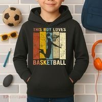 This  Loves Basketball Boys Basketball Kids Hoodie thumb 2