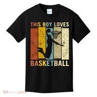 This  Loves Basketball Boys Basketball Kids T-Shirt thumb 0