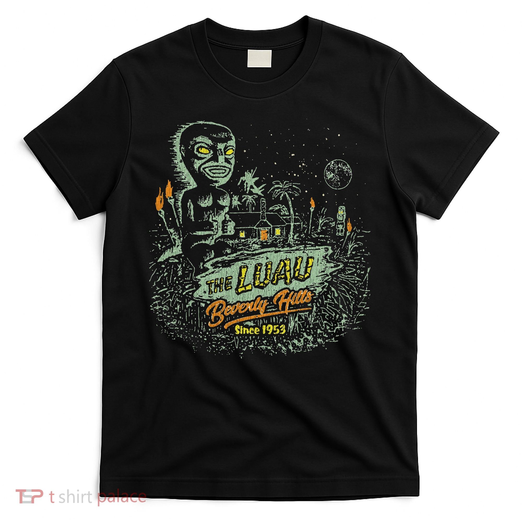 The Luau Beverly Hills California Vintage Tiki Bar T-Shirt