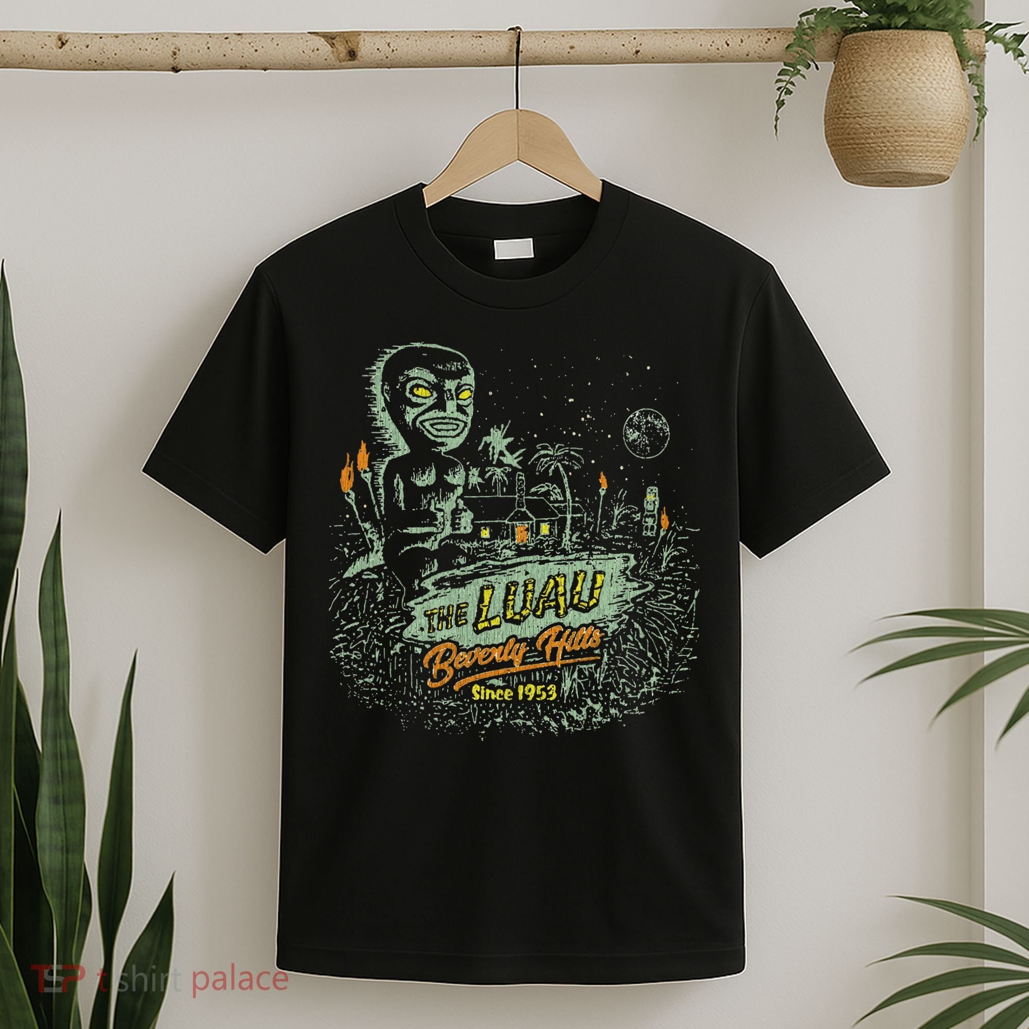 The Luau Beverly Hills California Vintage Tiki Bar T-Shirt