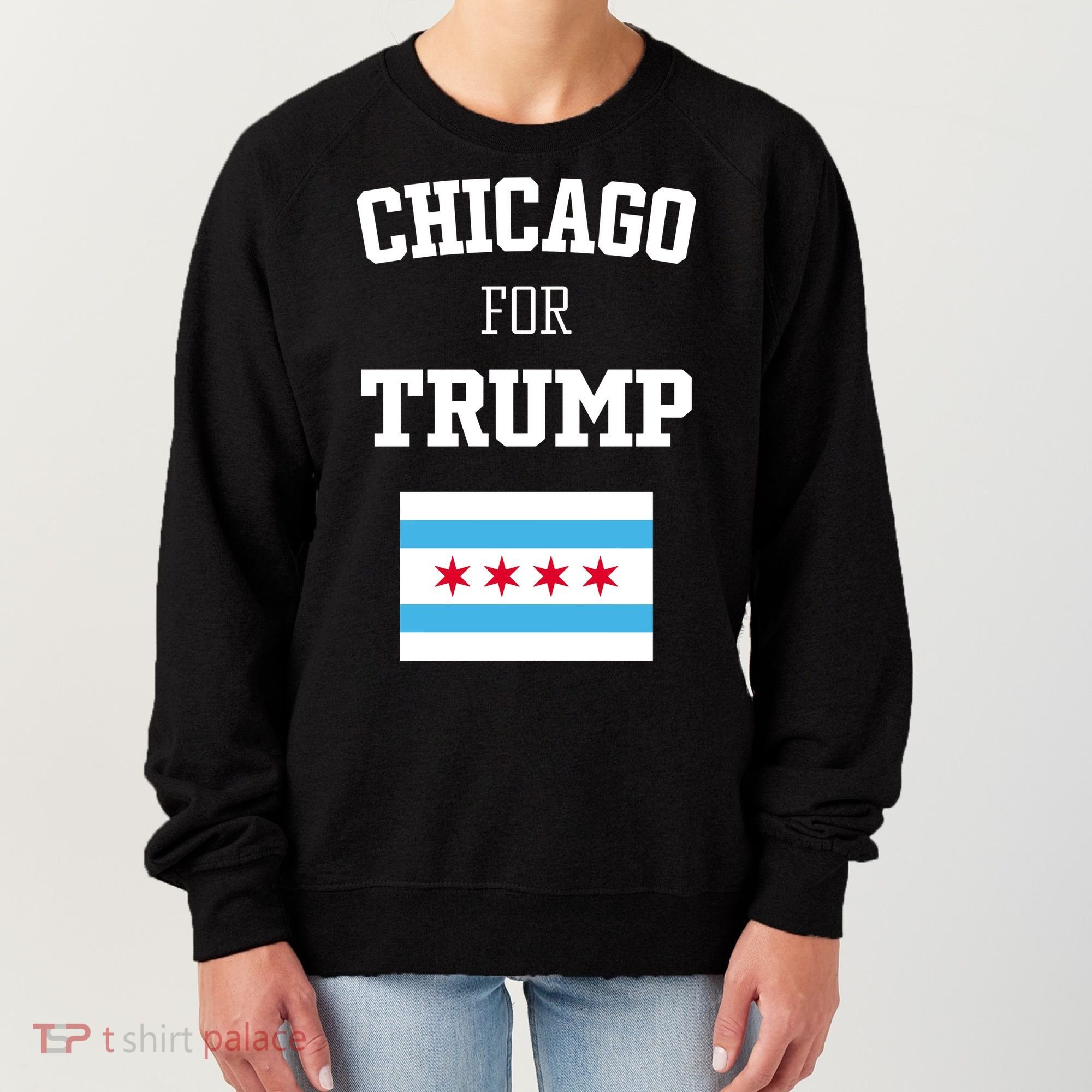 The Lioness Chicago For Trump Flag Women's Sweatshirt