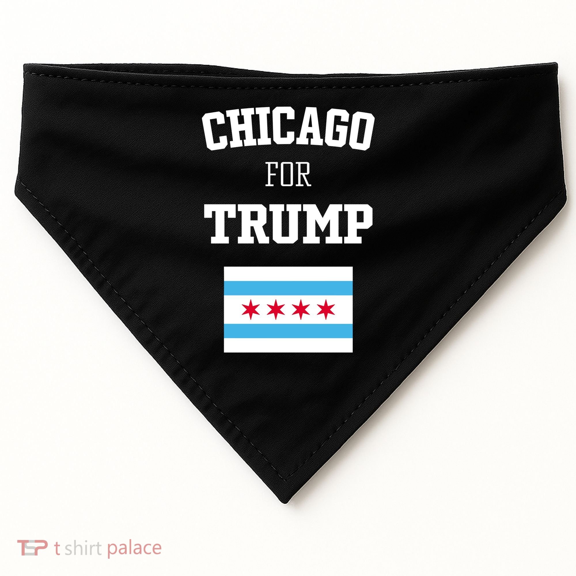 The Lioness Chicago For Trump Flag USA-Made Doggie Bandana