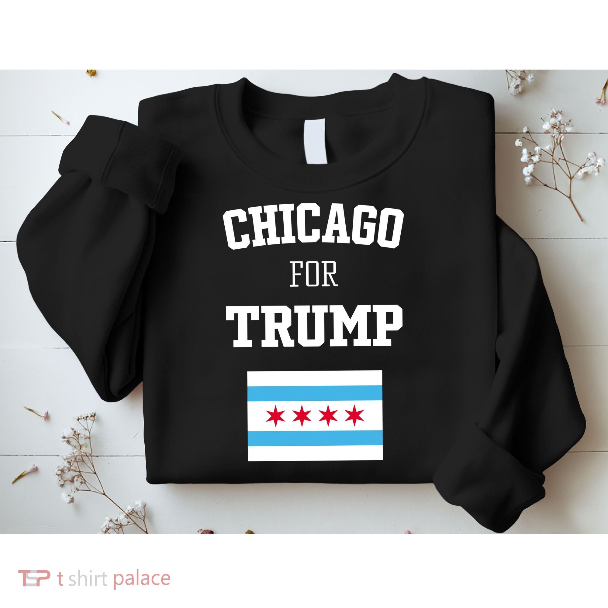 The Lioness Chicago For Trump Flag Sweatshirt