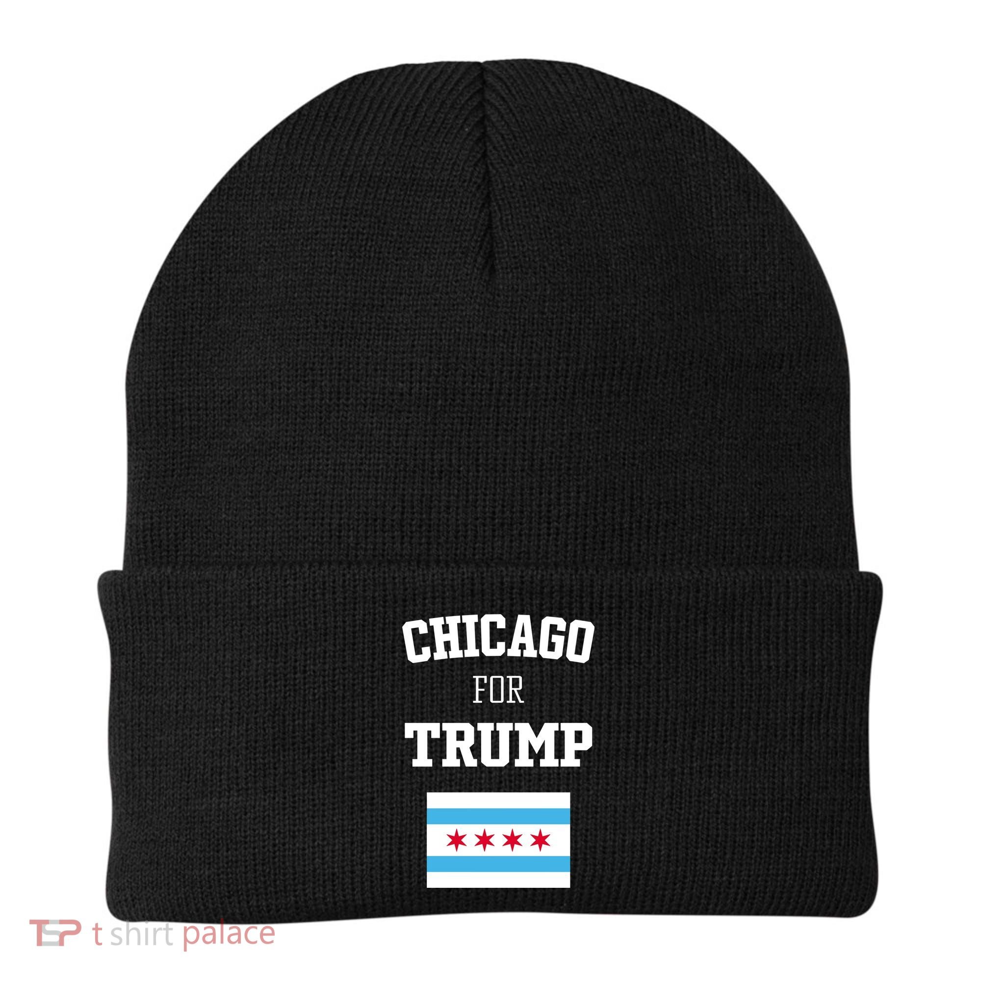 The Lioness Chicago For Trump Flag Beanie