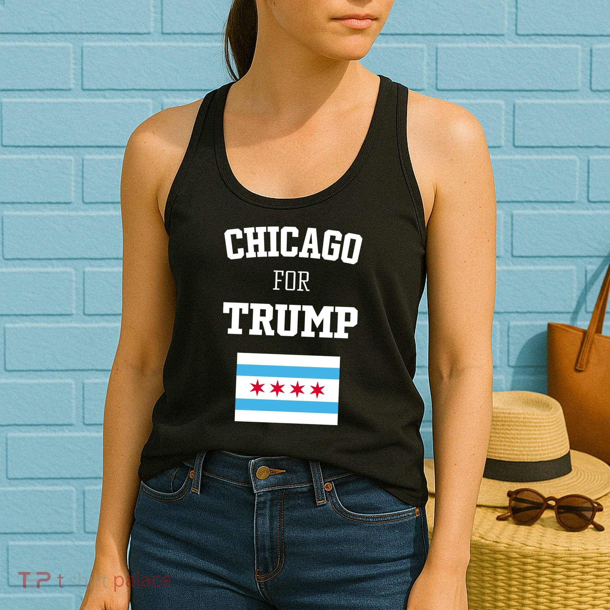 The Lioness Chicago For Trump Flag Women's Tank Top