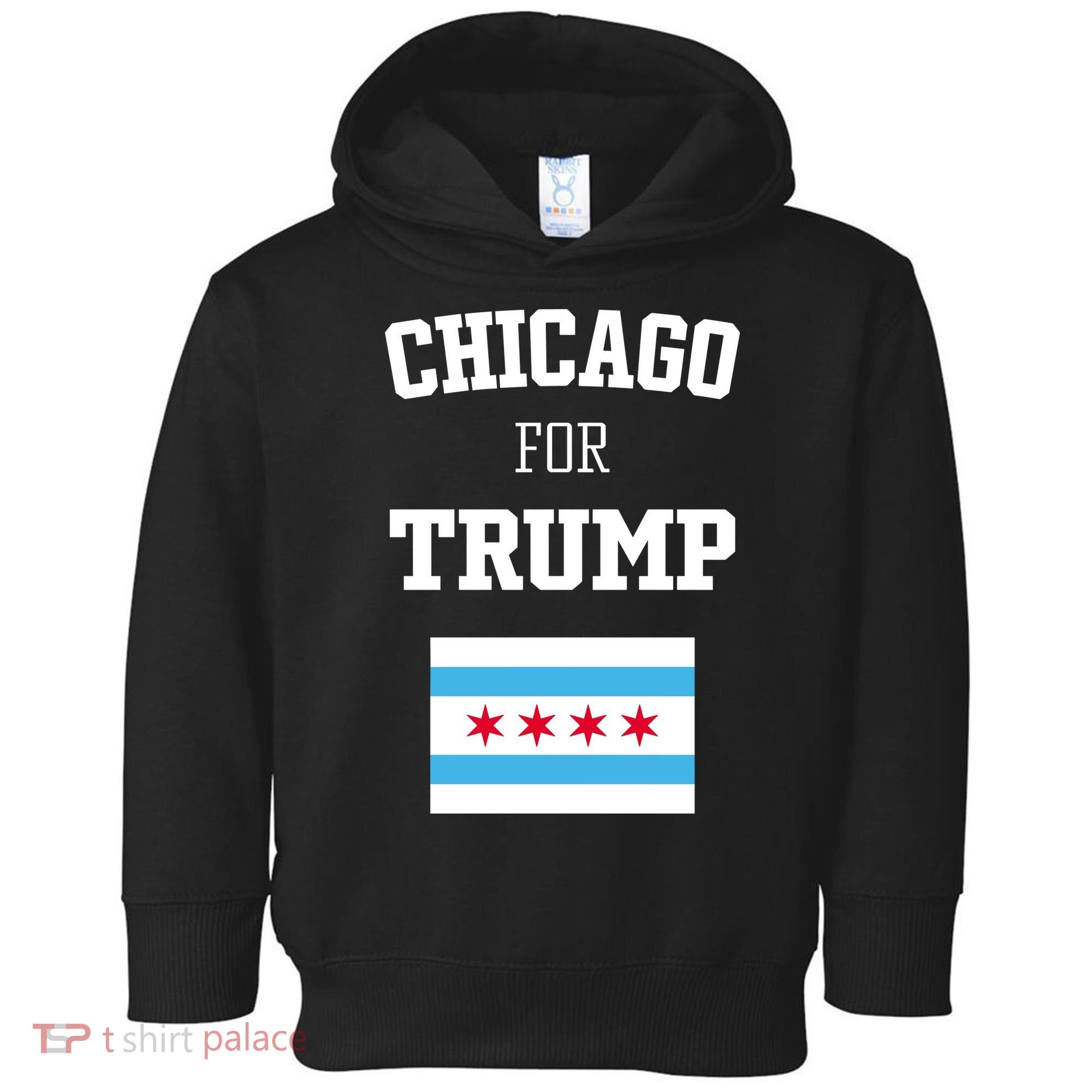 The Lioness Chicago For Trump Flag Toddler Hoodie
