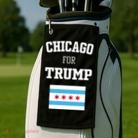 The Lioness Chicago For Trump Flag Golf Towel thumb 2