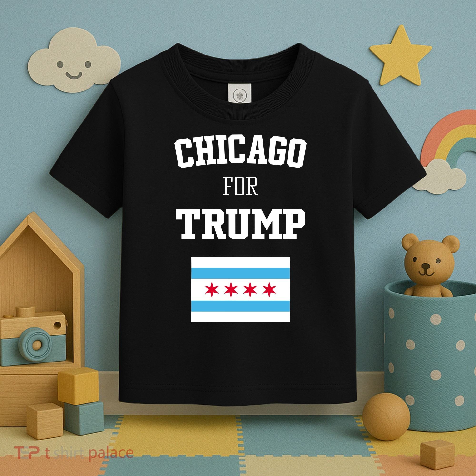 The Lioness Chicago For Trump Flag Toddler T-Shirt