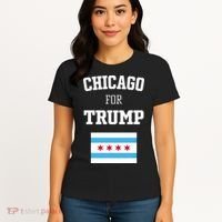 The Lioness Chicago For Trump Flag Women's T-Shirt thumb 4