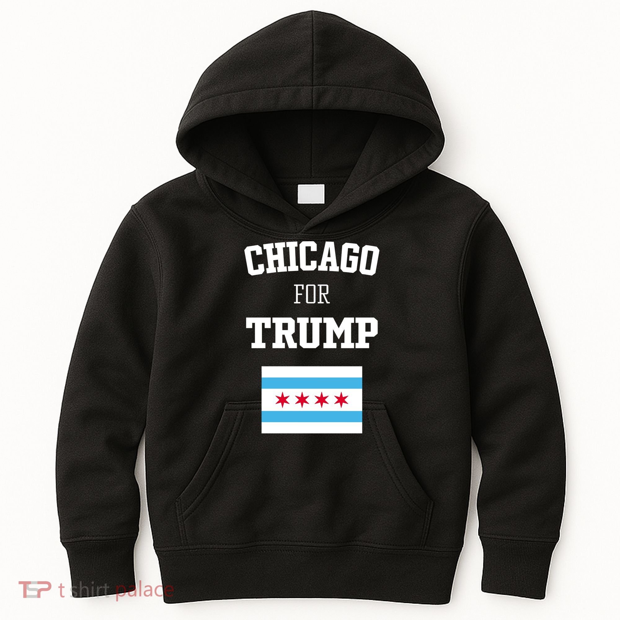The Lioness Chicago For Trump Flag Kids Hoodie