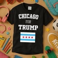 The Lioness Chicago For Trump Flag Kids T-Shirt thumb 3