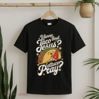 Taco Lovers Christian Humor Wanna Taco Bout Jesus T-Shirt thumb 2