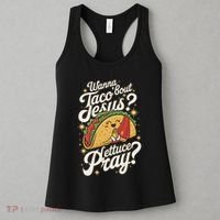 Taco Lovers Christian Humor Wanna Taco Bout Jesus Women's Tank Top thumb 3