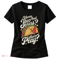 Taco Lovers Christian Humor Wanna Taco Bout Jesus Women's T-Shirt thumb 0