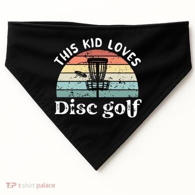 This loves Disc golf USA-Made Doggie Bandana