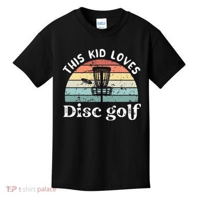 This loves Disc golf Kids T-Shirt