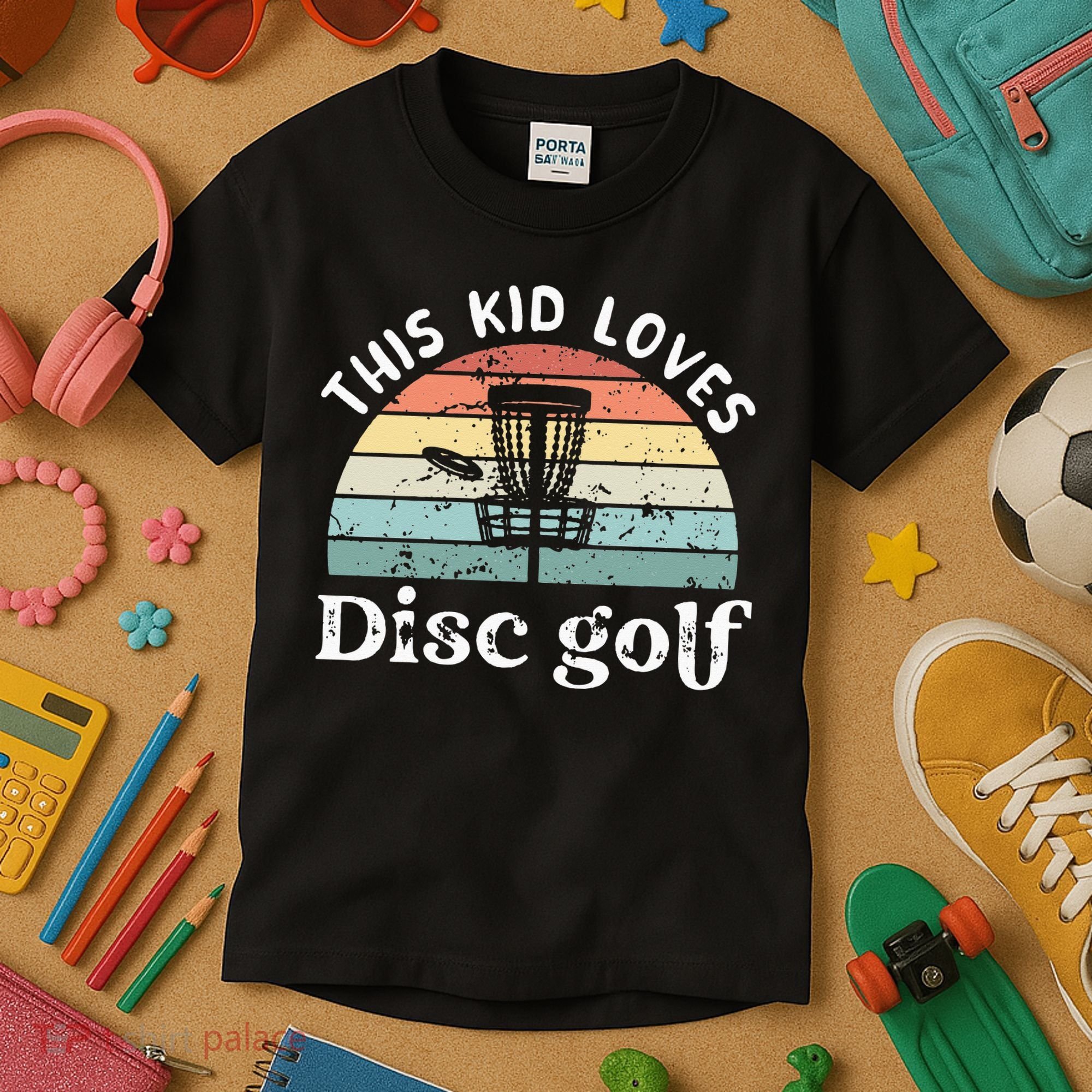 This loves Disc golf Kids T-Shirt