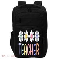 Teacher Life Daisy Flower PreK Kindergarten Teacher Team Impact Tech Backpack thumb 0