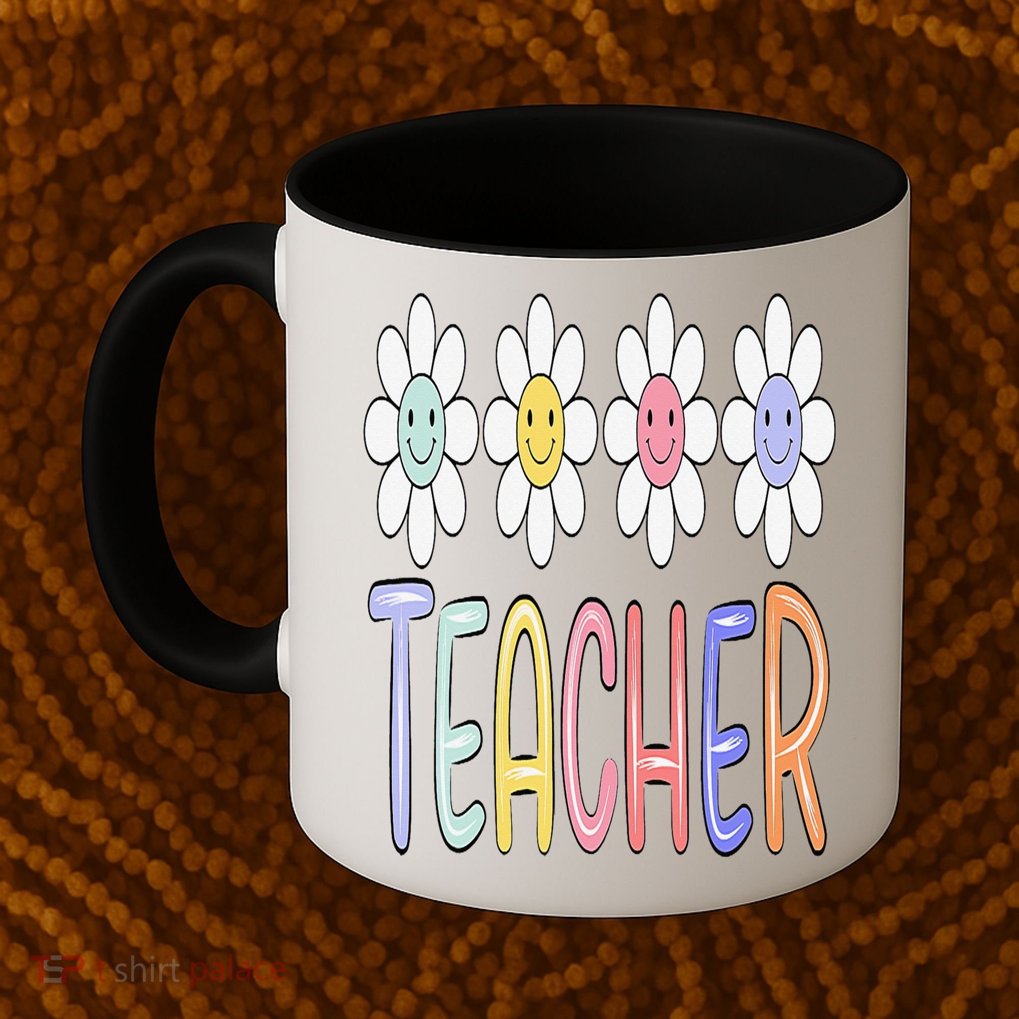 Teacher Life Daisy Flower PreK Kindergarten Teacher Team Coffee Mug