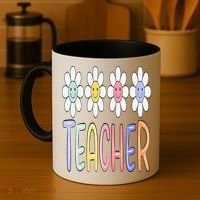 Teacher Life Daisy Flower PreK Kindergarten Teacher Team Coffee Mug thumb 4