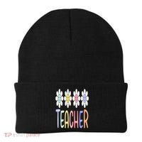 Teacher Life Daisy Flower PreK Kindergarten Teacher Team Beanie thumb 0