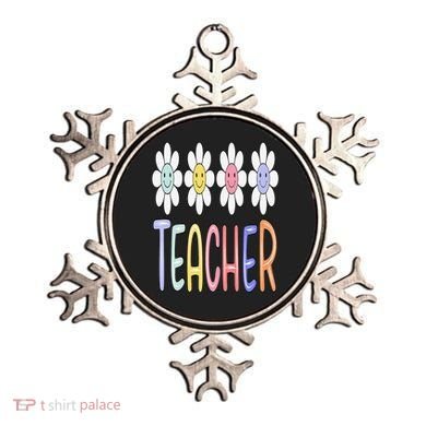 Teacher Life Daisy Flower PreK Kindergarten Teacher Team Ornament