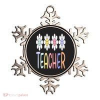Teacher Life Daisy Flower PreK Kindergarten Teacher Team Ornament thumb 0