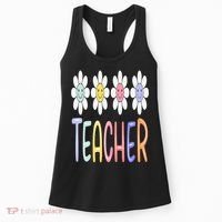 Teacher Life Daisy Flower PreK Kindergarten Teacher Team Women's Tank Top thumb 0