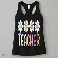 Teacher Life Daisy Flower PreK Kindergarten Teacher Team Women's Tank Top thumb 3