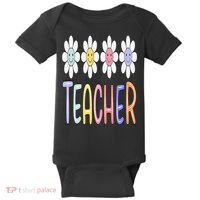 Teacher Life Daisy Flower PreK Kindergarten Teacher Team Baby Bodysuit thumb 0