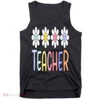 Teacher Life Daisy Flower PreK Kindergarten Teacher Team Tank Top thumb 0
