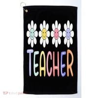 Teacher Life Daisy Flower PreK Kindergarten Teacher Team Golf Towel thumb 0